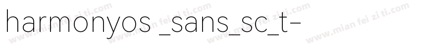 harmonyos _sans_sc_t字体转换